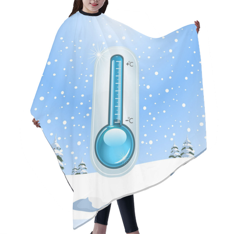 Personality  Winter Freeze Concept Hair Cutting Cape