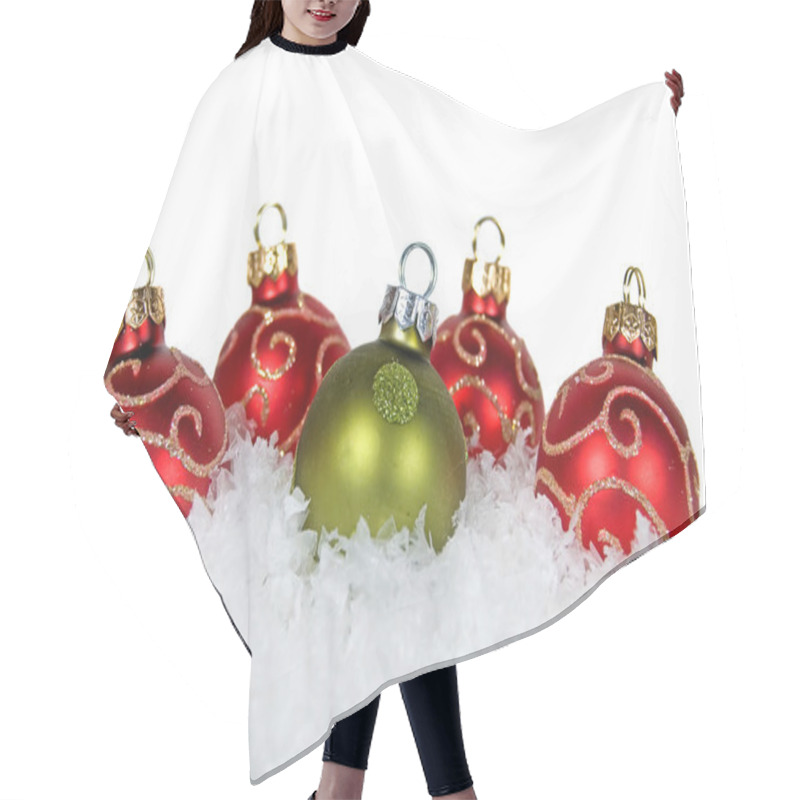 Personality  Holiday Ornaments In Snow Hair Cutting Cape