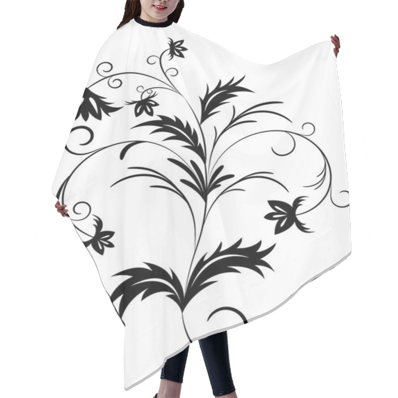 Personality  Floral Branch Hair Cutting Cape