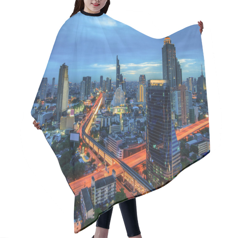 Personality  Bangkok City Night View  Hair Cutting Cape