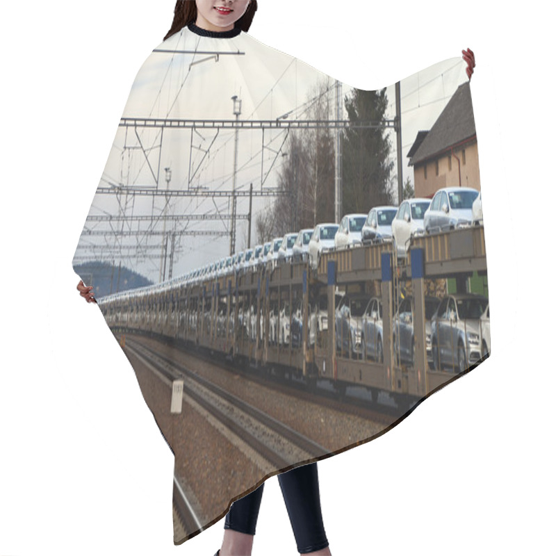 Personality  Long Car Train Hair Cutting Cape