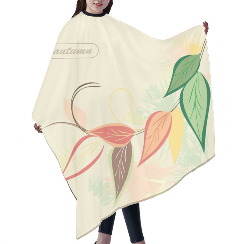 Personality  Abstract Autumn Leaf Background. Banner. Hair Cutting Cape