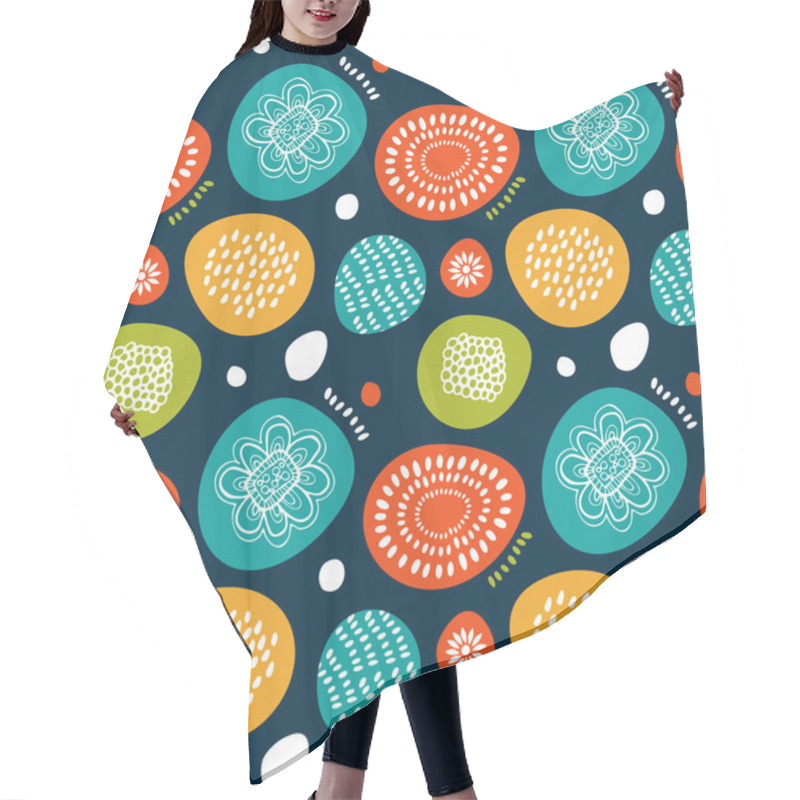 Personality  Funny Decorative Pattern In Scandinavian Style  Hair Cutting Cape