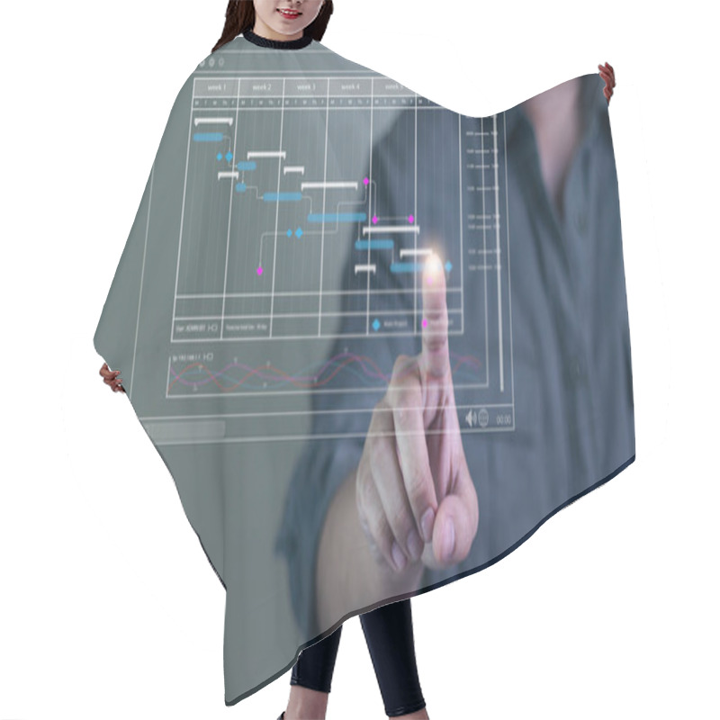 Personality  Project Tasks, Update Tasks And Plan Milestone Progress With The Virtual Screen Gantt Chart Scheduling Interface. Hair Cutting Cape