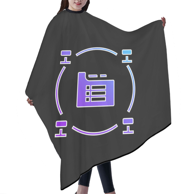 Personality  Big Data Blue Gradient Vector Icon Hair Cutting Cape