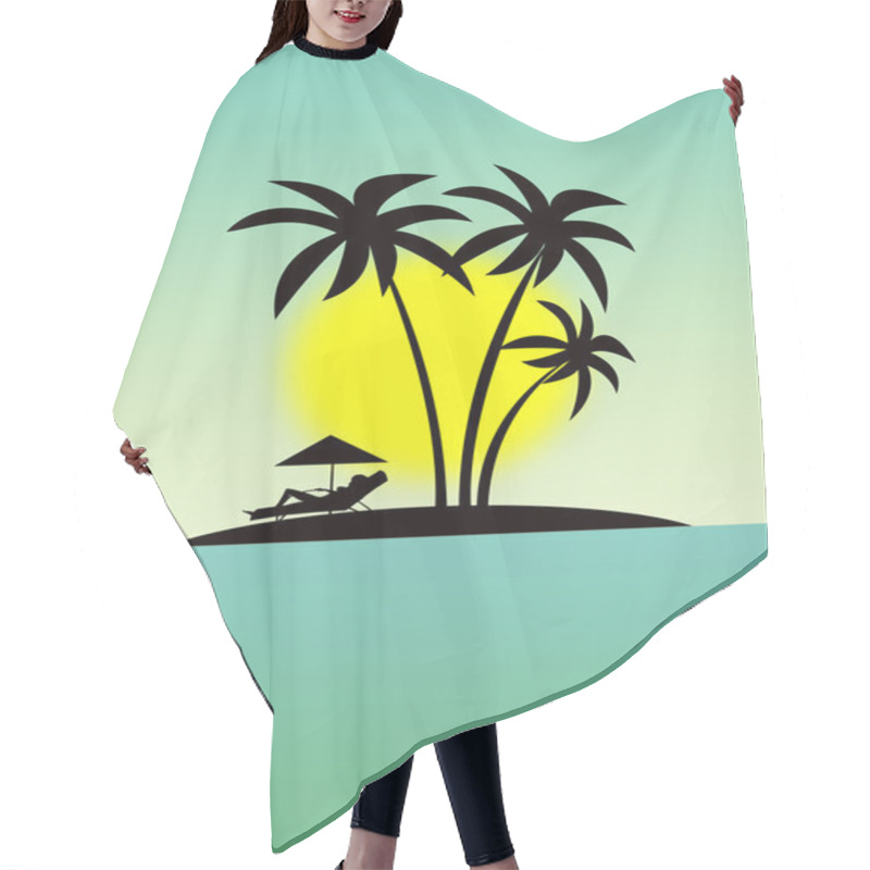 Personality  Rest On The Hawaiian Islands Hair Cutting Cape