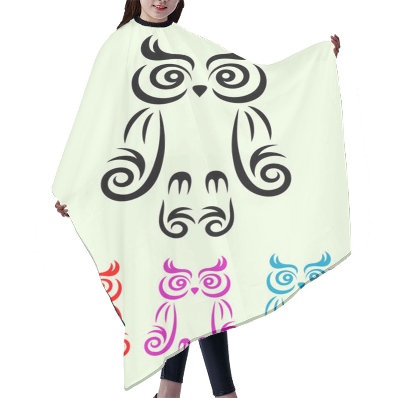 Personality  Owl Bird Tribal Decoration Hair Cutting Cape