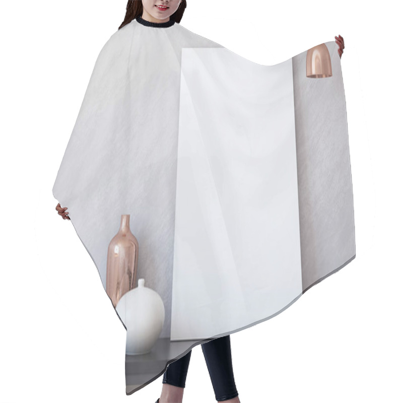 Personality  Canvas Mockup. 3d Render. Hair Cutting Cape