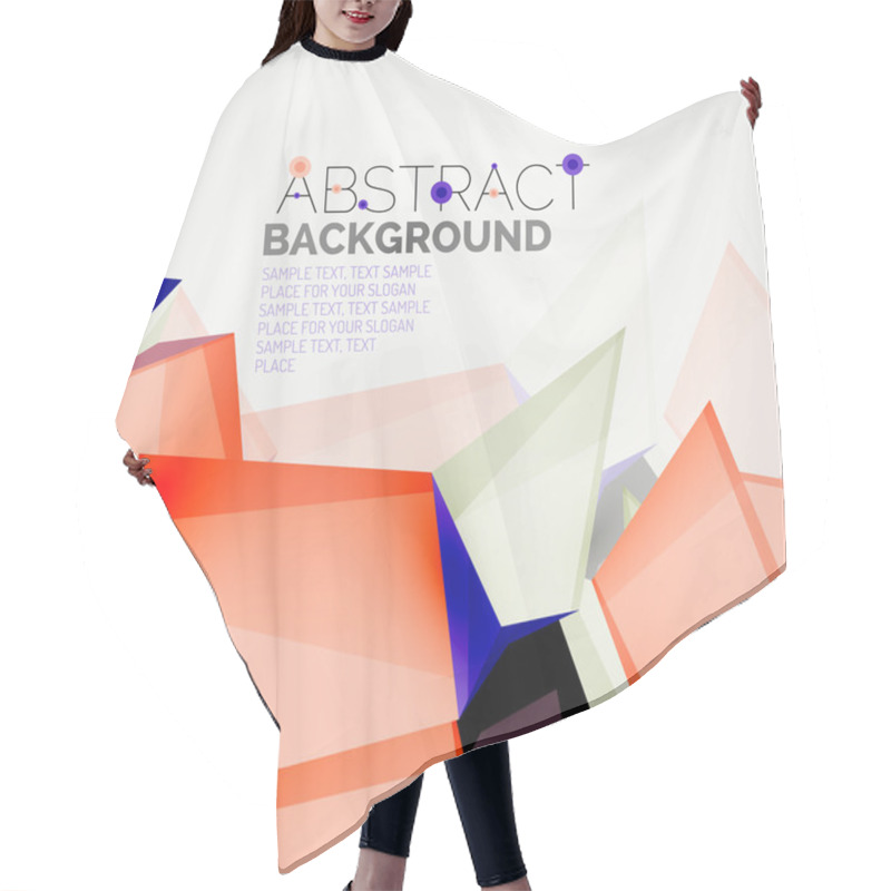 Personality  Geometric Shapes With Sample Text. Abstract Template Hair Cutting Cape