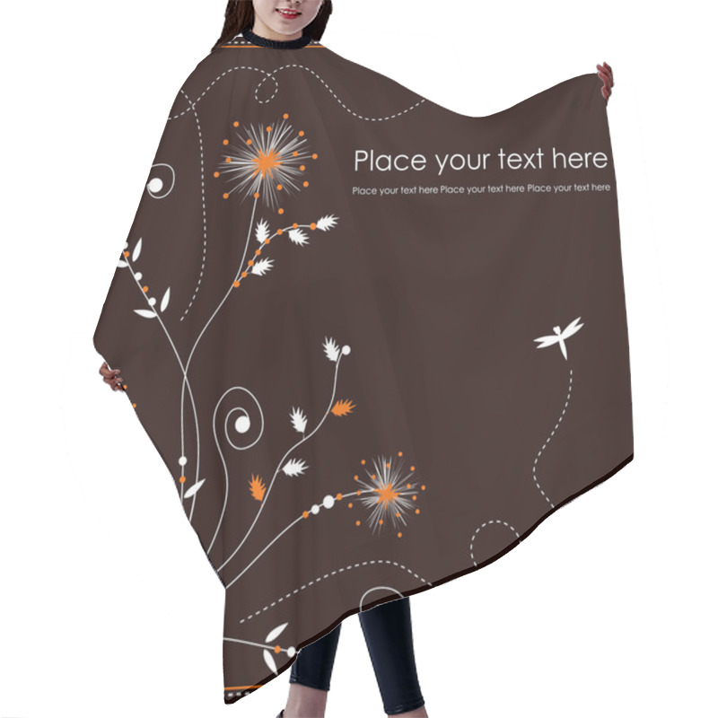 Personality  Beautiful Floral Background. Hair Cutting Cape