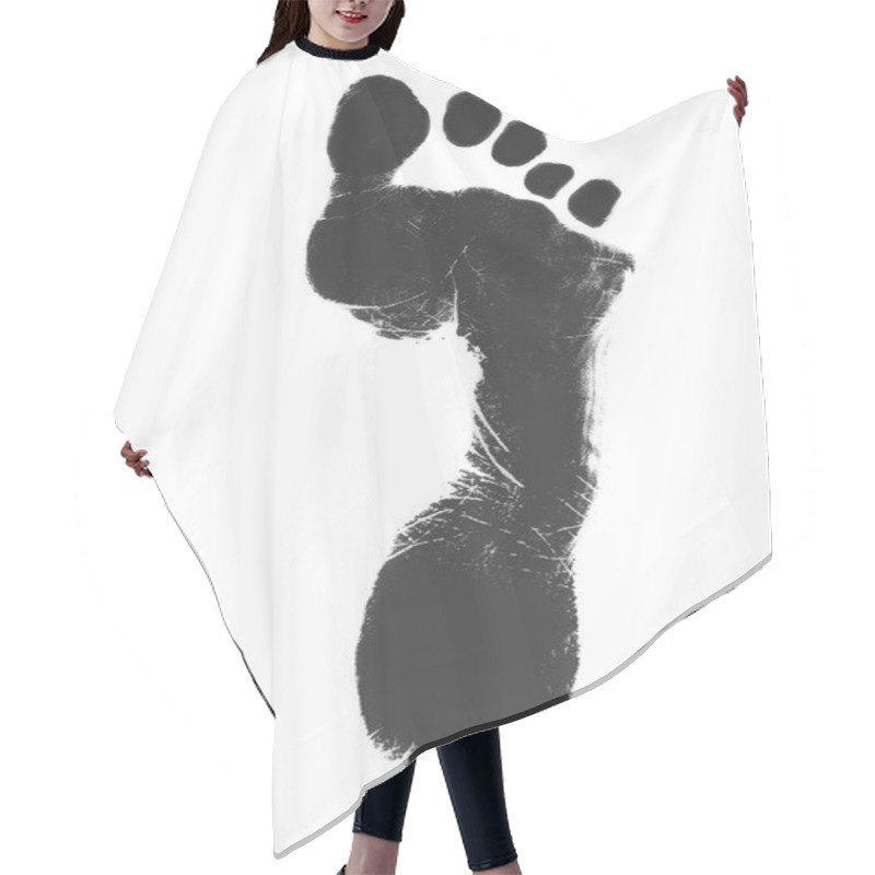 Personality  Human Foot Print  Identification Biometrics Ink Hair Cutting Cape