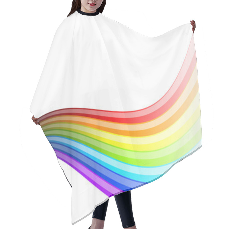 Personality  Rainbow Wave Hair Cutting Cape