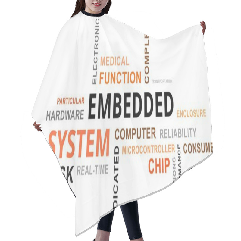 Personality  Word Cloud - Embedded System Hair Cutting Cape