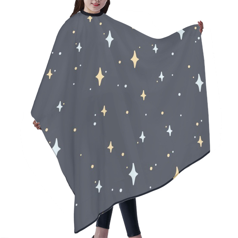 Personality  Seamless Pattern With Stars And Dots. Background For Babys. Kids Print. Hair Cutting Cape