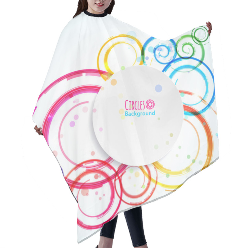 Personality  Technology Circles Background Hair Cutting Cape