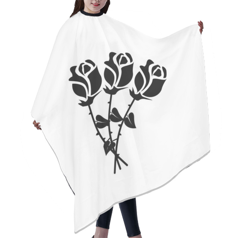 Personality  Rose Flowers Icon Hair Cutting Cape