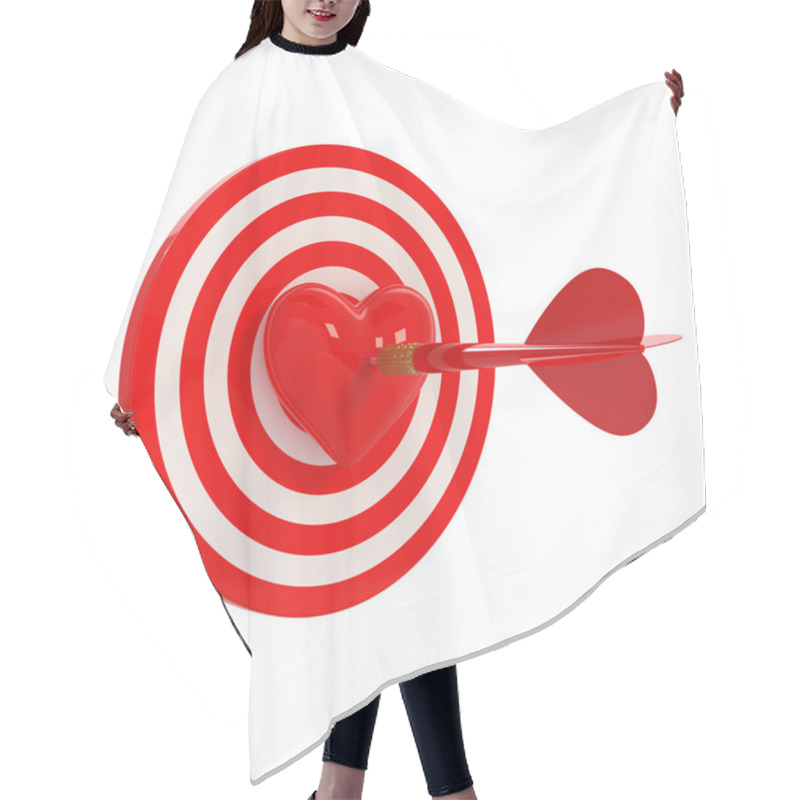 Personality  3d Render Of A Target With The Heart And An Arrow In The Center Hair Cutting Cape