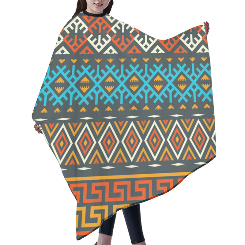 Personality  Ethnic Seamless Pattern In Native Style, Folk Design, Tribal Pattern, Ethnic Decorative Hair Cutting Cape