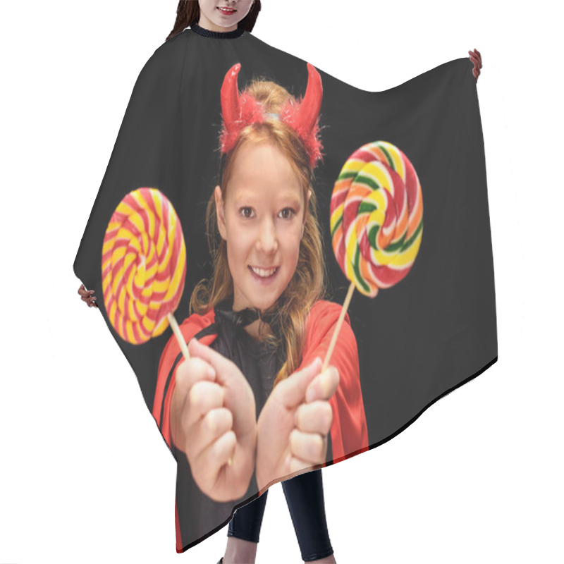 Personality  Little Devil With Lollipops Hair Cutting Cape