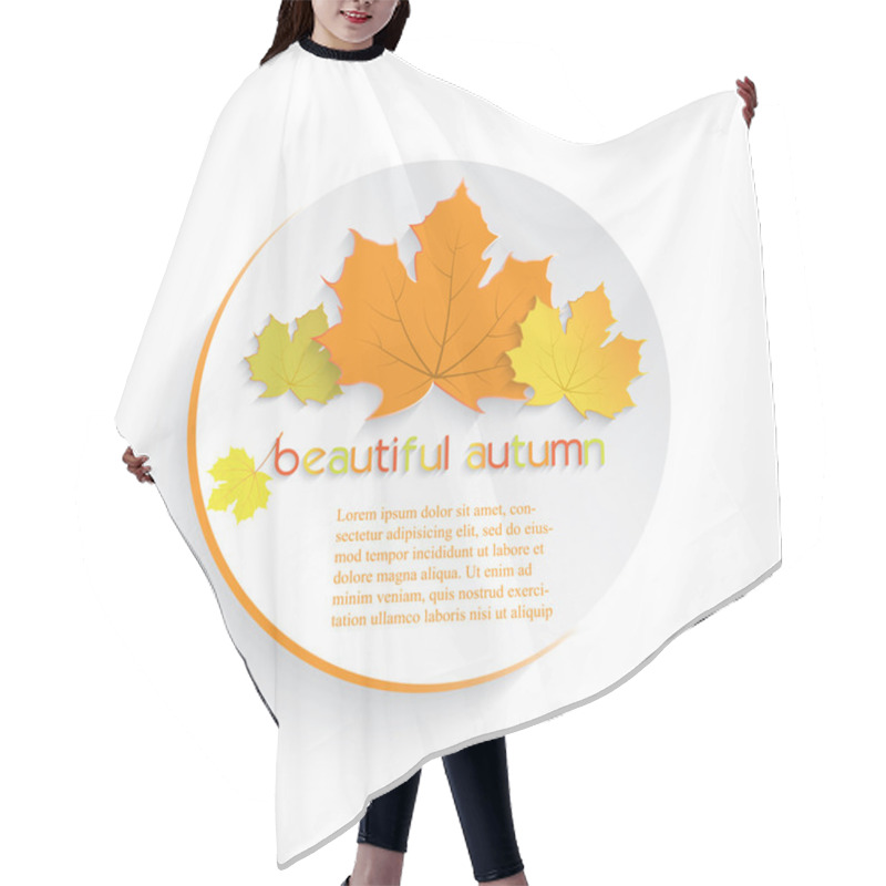 Personality  Autumn Maple Leaves With Place For Text. Vector Illustration Hair Cutting Cape