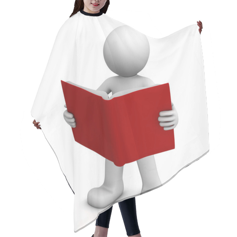 Personality  3D Character Reading Book Hair Cutting Cape