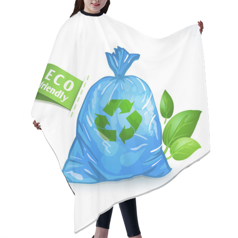 Personality  Ecology Symbol Plastic Bag Hair Cutting Cape