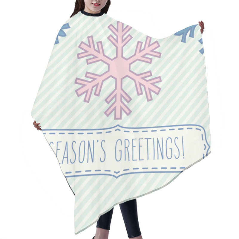 Personality  Snowflake Frame And Season's Greetings Hair Cutting Cape