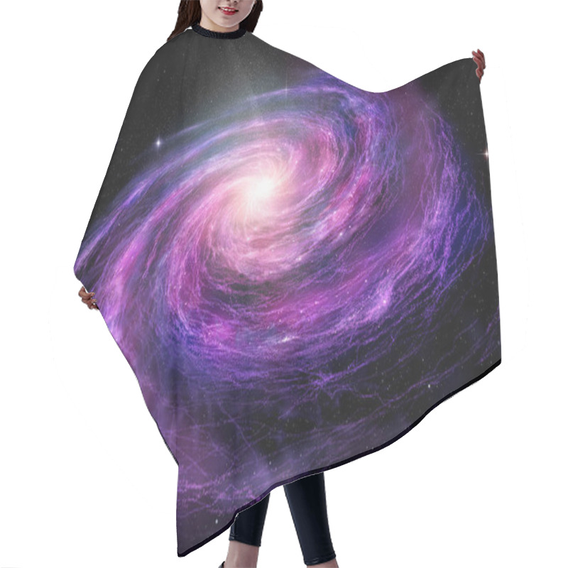 Personality  Spiral Galaxy In Deep Spcae, 3D Illustration Hair Cutting Cape