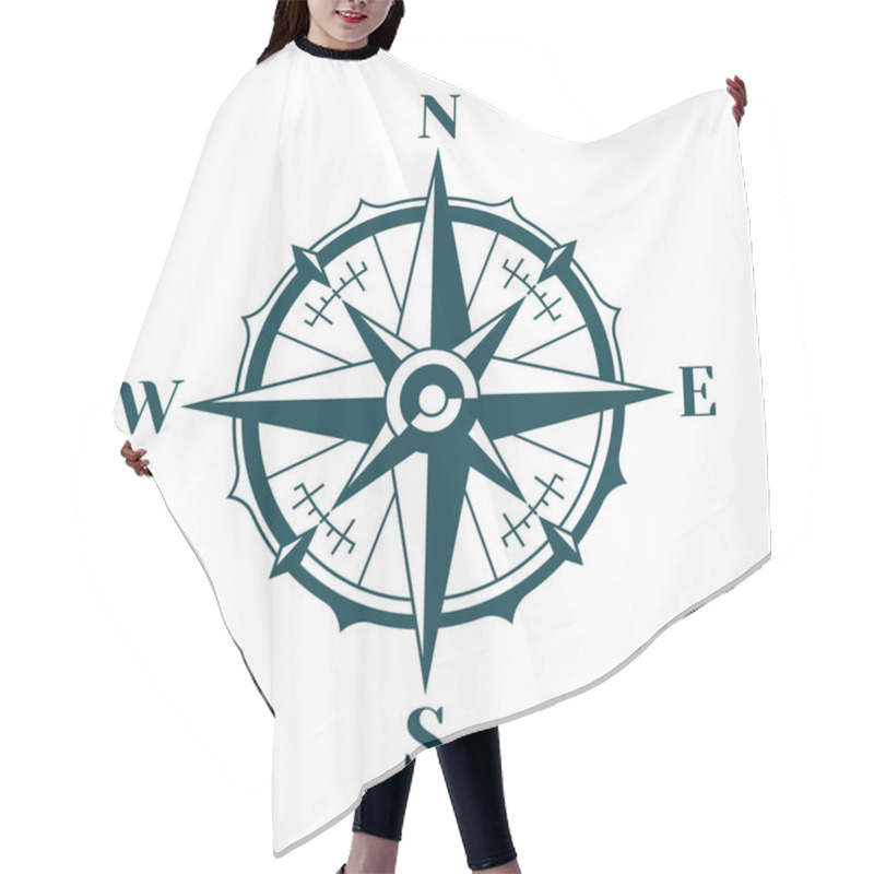 Personality  Wind Rose Compass Hair Cutting Cape