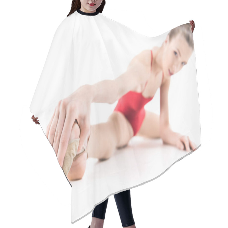 Personality  Stretching Rhythmic Gymnast Hair Cutting Cape