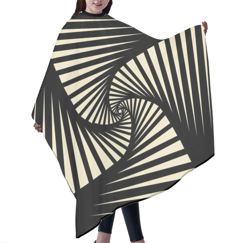 Personality  Rolled Striped Pattern Hair Cutting Cape