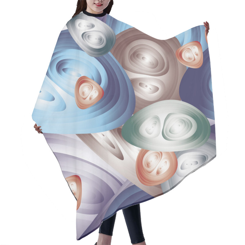 Personality  Psychedelic Vector Pattern Hair Cutting Cape