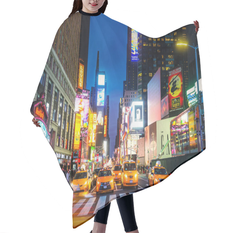 Personality  Street At Times Square, New York City, USA  Hair Cutting Cape