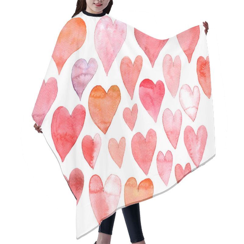 Personality  Heart Shape On White Background Hair Cutting Cape