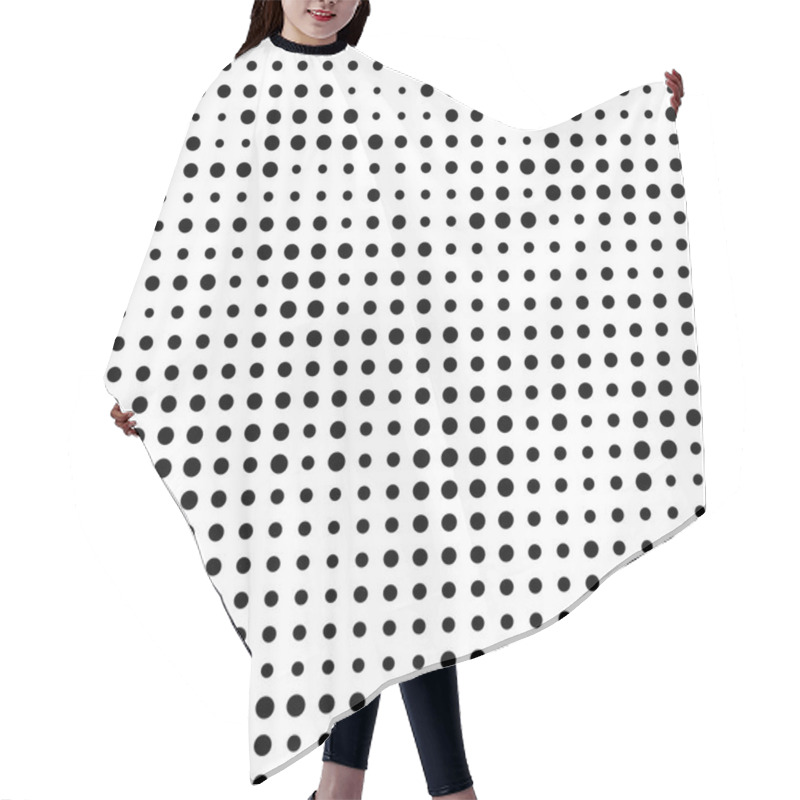 Personality  Seamless Abstract Pattern. Black Dots On White Background Hair Cutting Cape