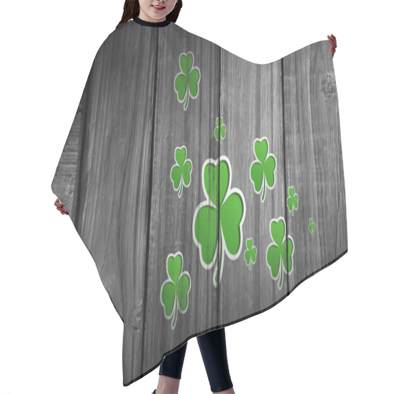 Personality  Composite Image Of Shamrocks Hair Cutting Cape