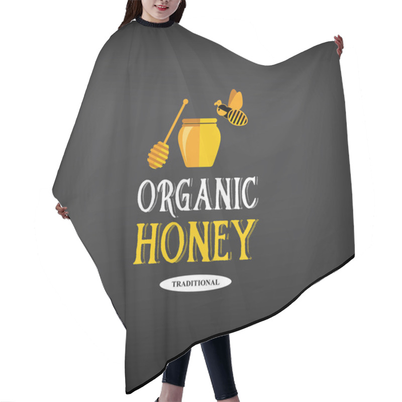 Personality  Honey Badge And Label Hair Cutting Cape