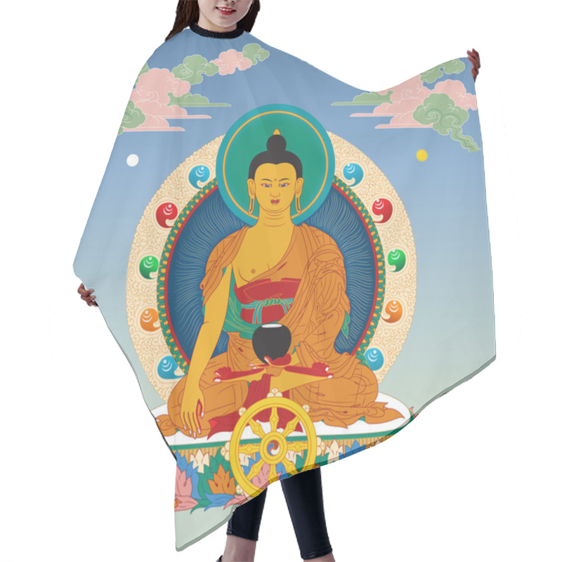 Personality  Buddha In Medittion Pose Hair Cutting Cape