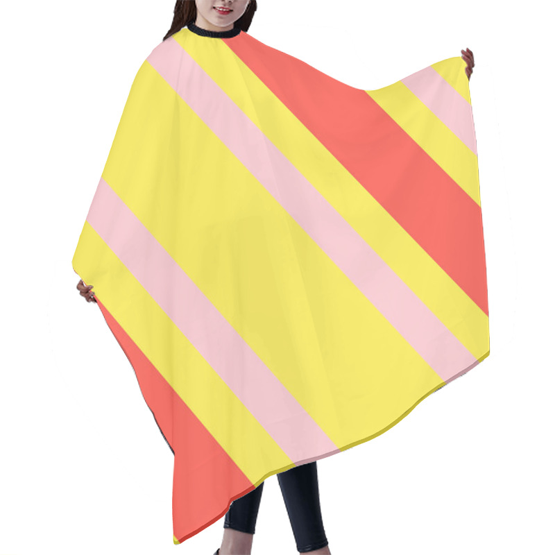 Personality  Seamless Memphis Graphic Retro Pattern With Neon Diagonal Stripes Hair Cutting Cape