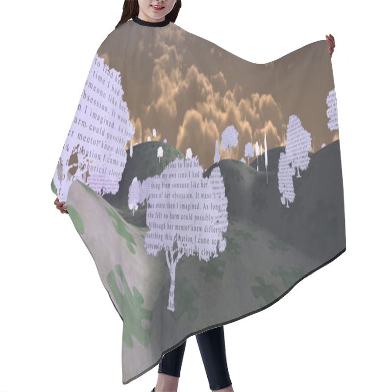 Personality  Paper Trees With Text In Mystical Landscape From My Own Writing Hair Cutting Cape