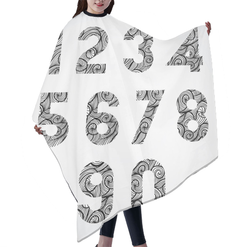 Personality  Old Style Numbers Hair Cutting Cape