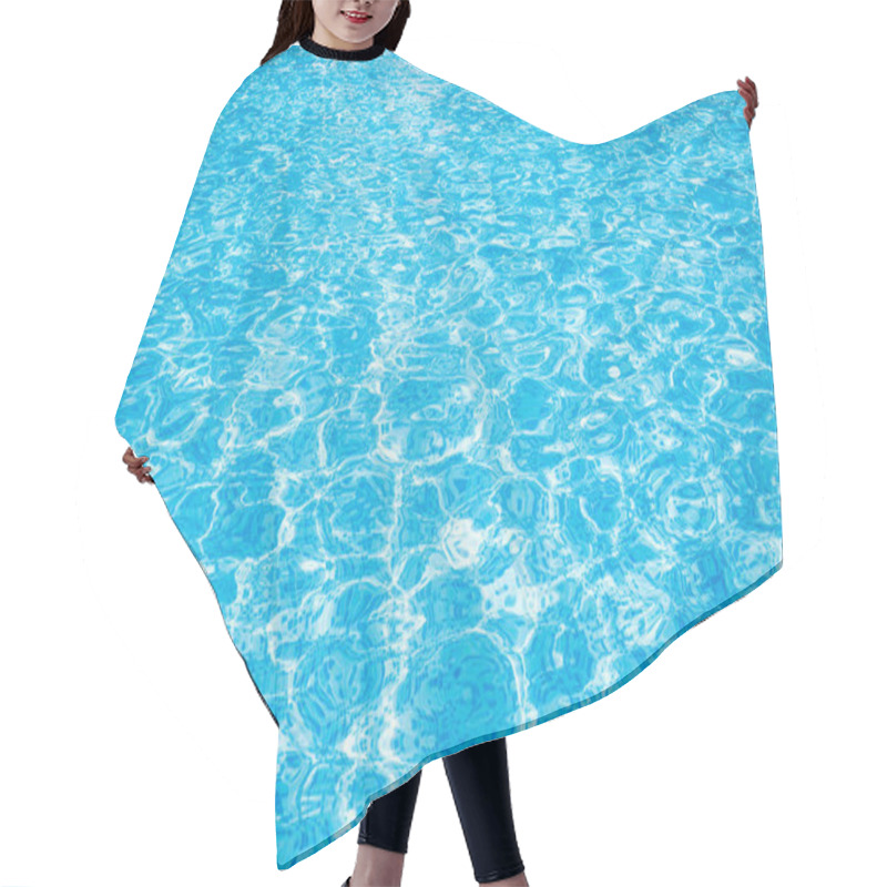 Personality  Blue Clear Water In Swimming Pool. Hair Cutting Cape