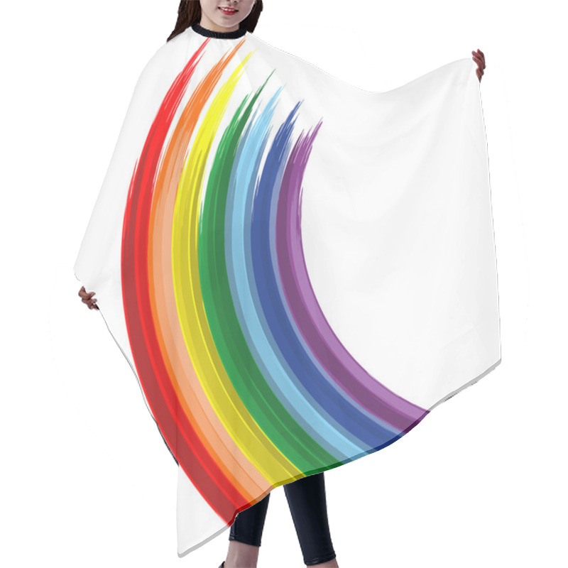 Personality  Art Rainbow Abstract Vector Background Version 2 Hair Cutting Cape