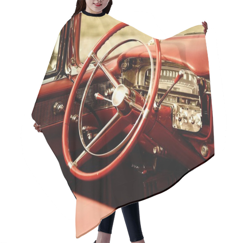 Personality  Retro Car Interior Hair Cutting Cape