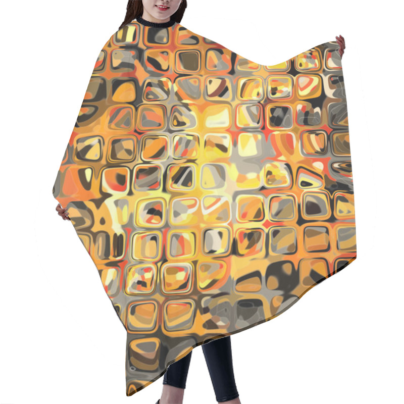 Personality  Art Abstract Tiles Background Hair Cutting Cape