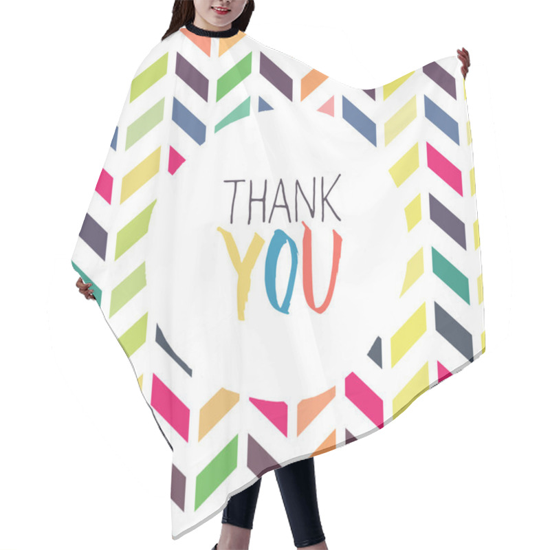 Personality  Thank You Card With  Background Hair Cutting Cape