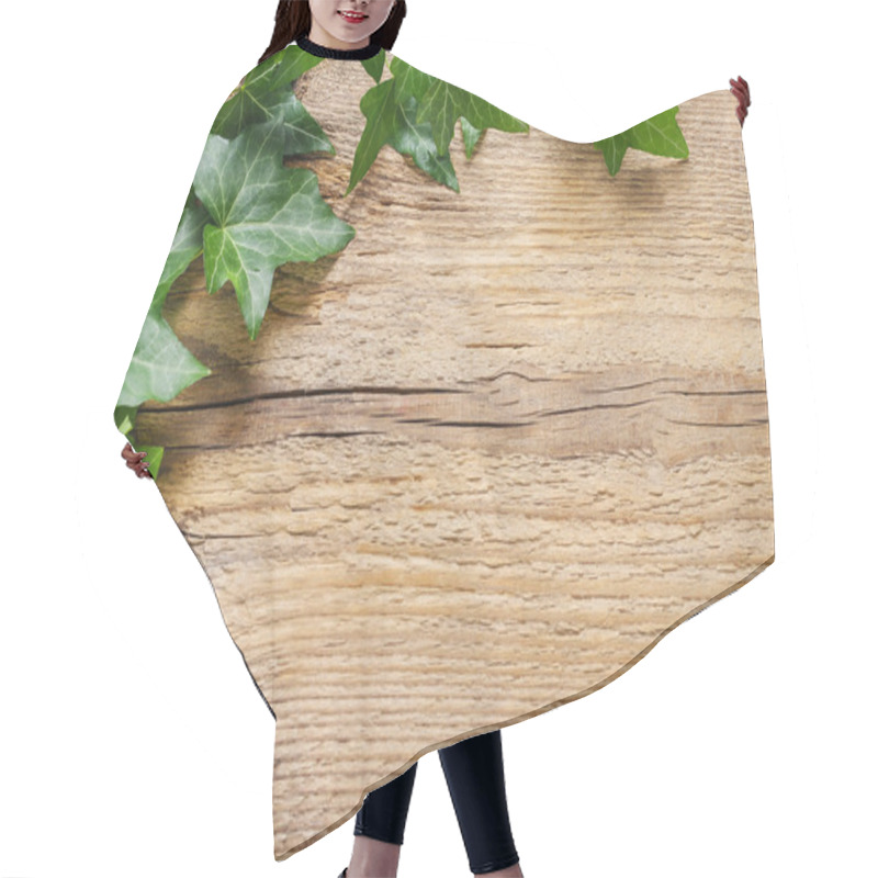 Personality  Ivy Leaves On A Wood Hair Cutting Cape