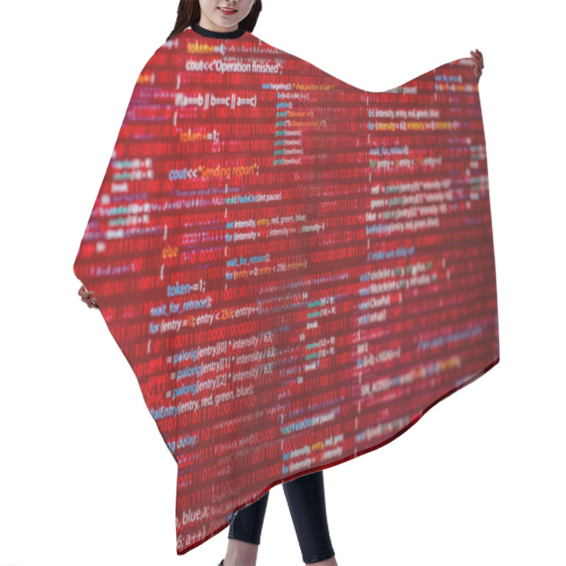 Personality  Red Code Hair Cutting Cape