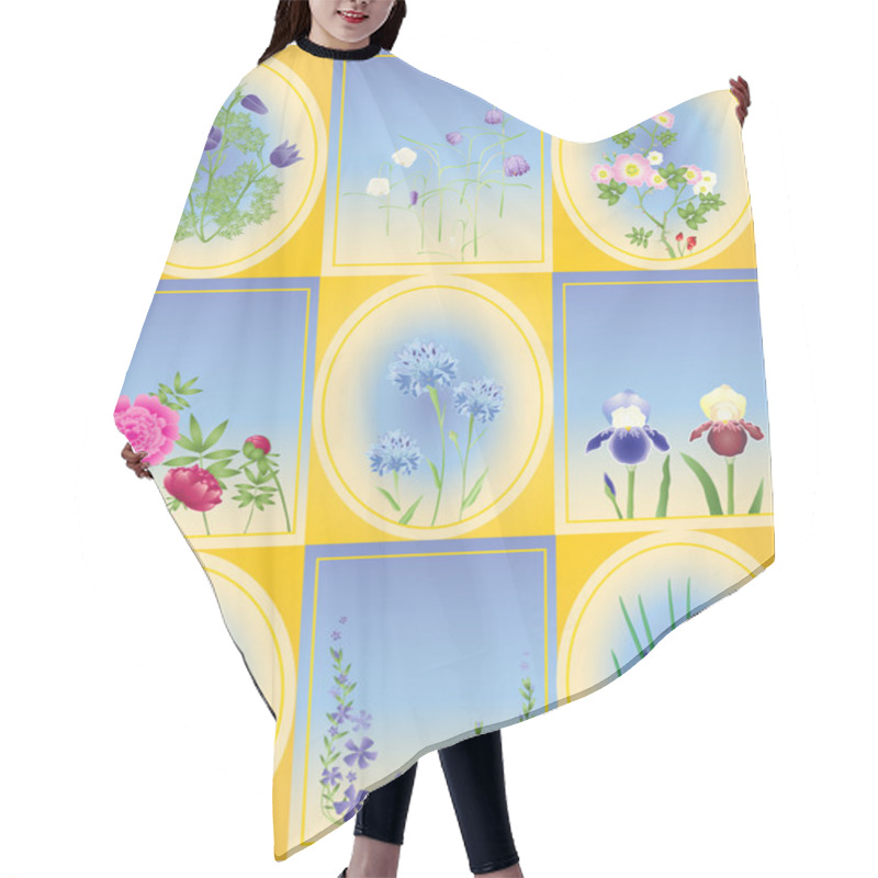 Personality  Spring And Summer Flowers Hair Cutting Cape