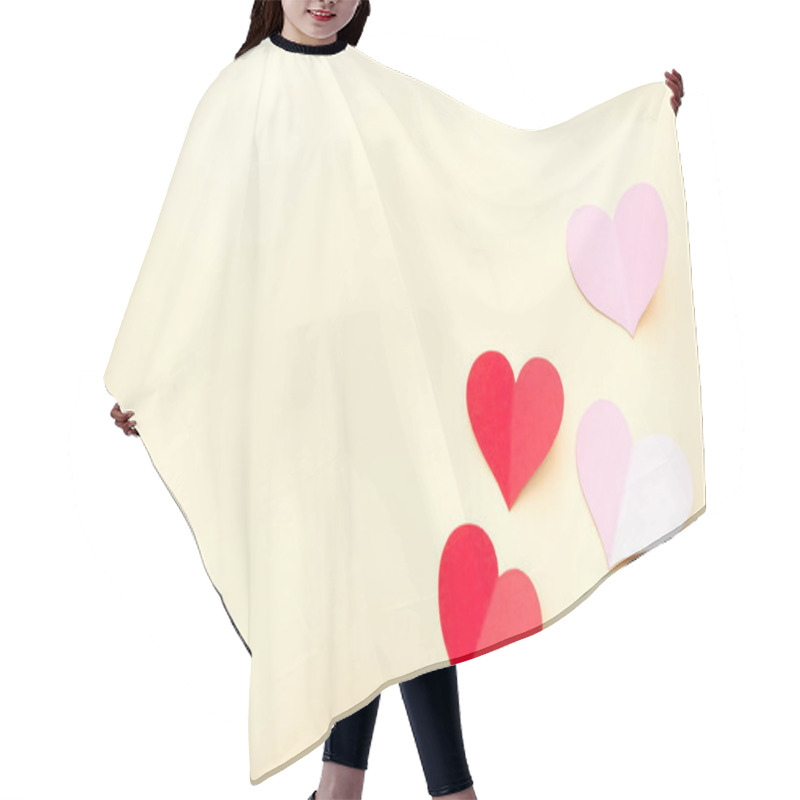 Personality  Happy Valentines Day 2021. Hearts. Postcard Hair Cutting Cape